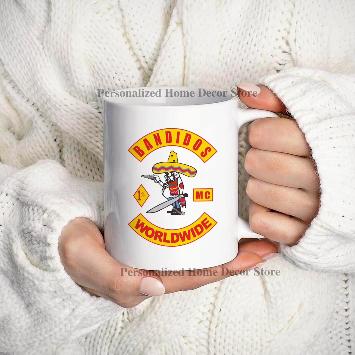 Bandidos MC tasses à café tasse en émail réutilisable écologique métal traver thé lait bière