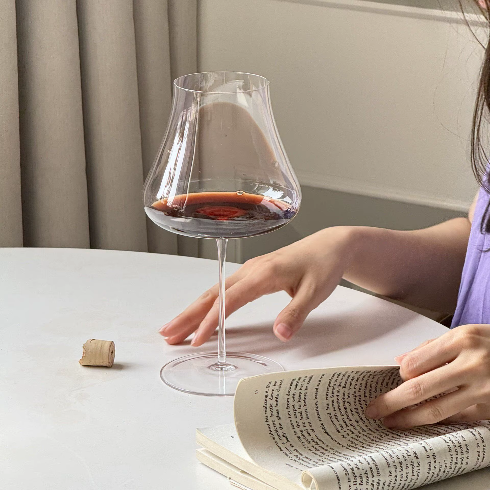 Verre à vin rouge Bourgogne artisanal de 710 ml