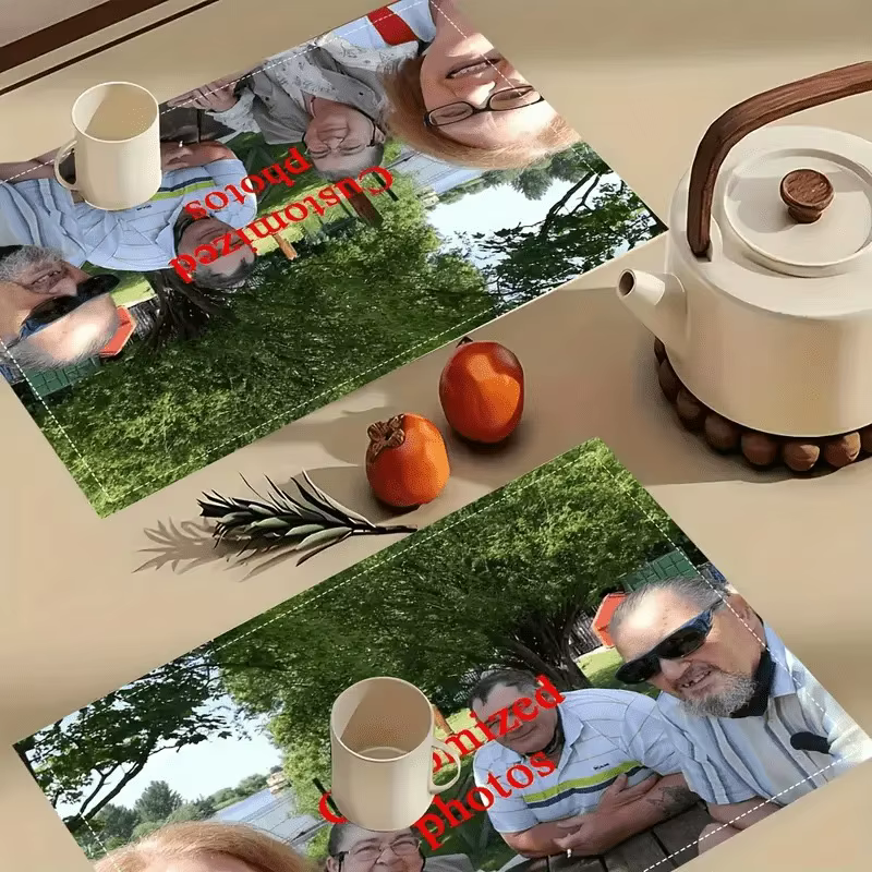 Ensemble de sets de table personnalisables avec photo