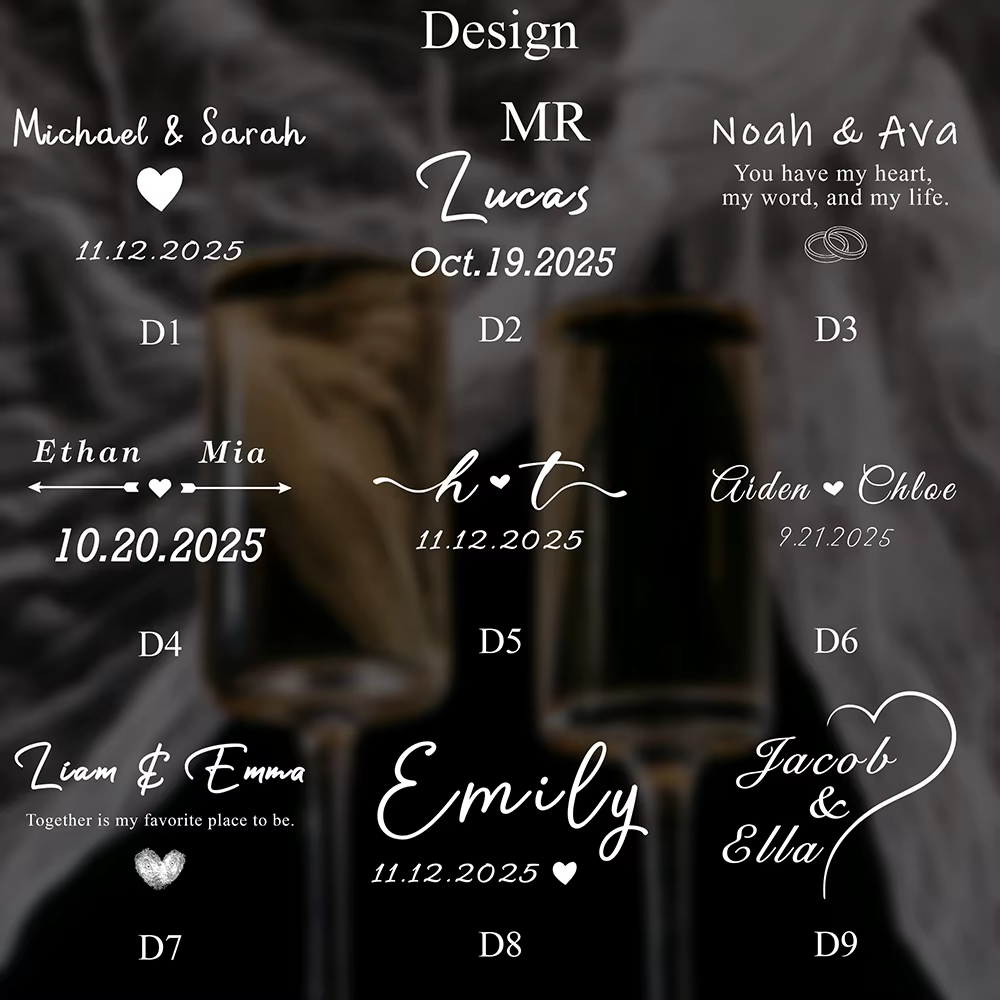 Flûte à Champagne de mariage personnalisée