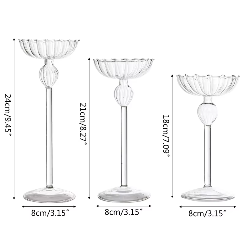Bougeoir artisanal en verre