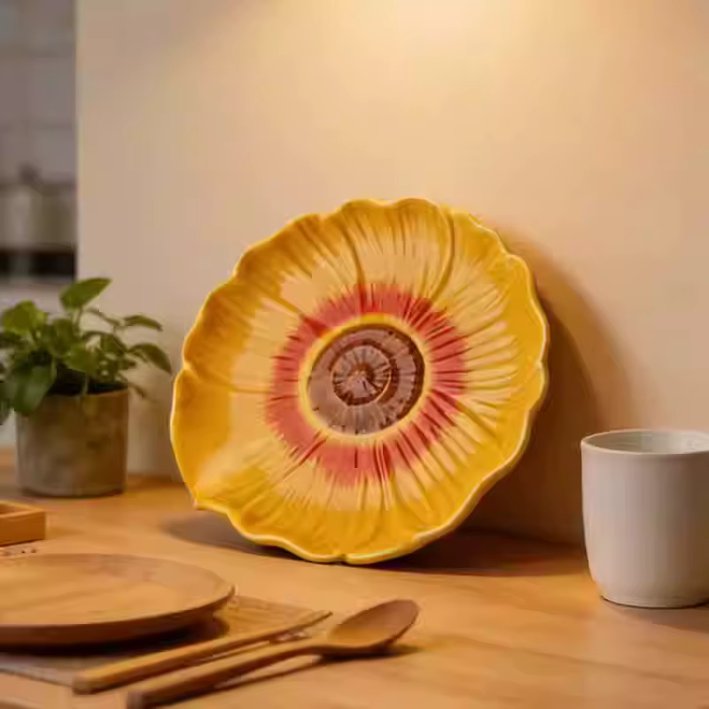 Assiette en céramique Tournesol