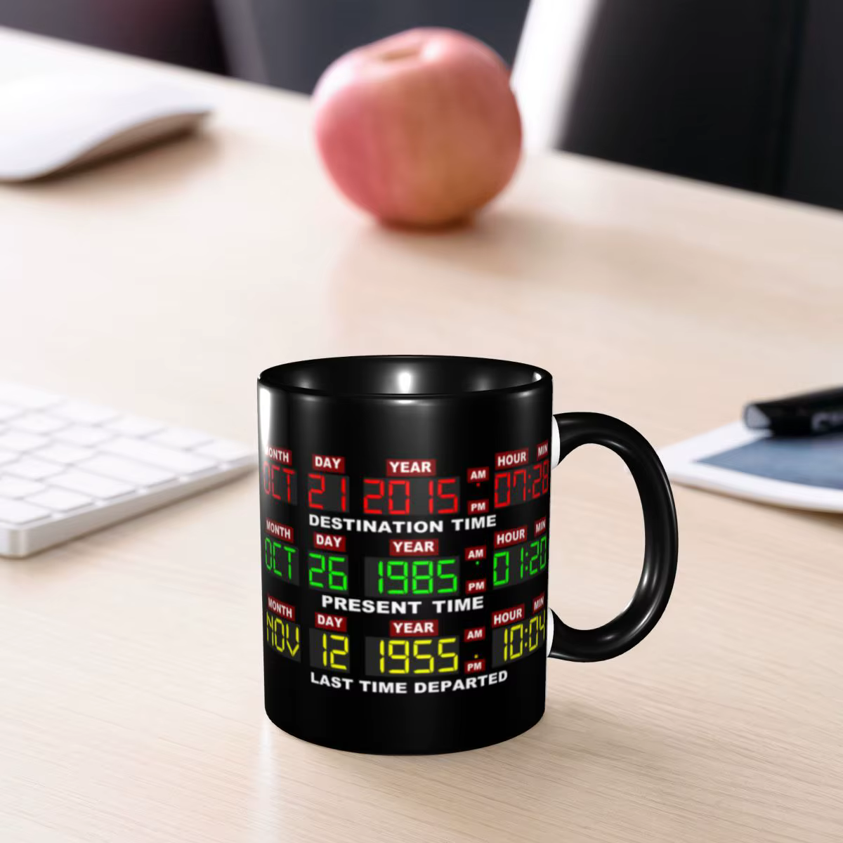 Circuits de temps personnalisés sur tasse bricolage retour vers le futur