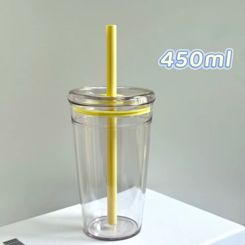 Verres 450ml tasse de paille réutilisable