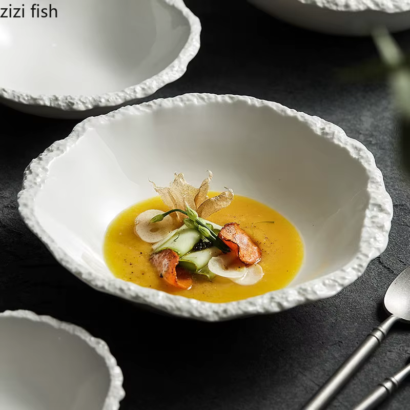 Bol à soupe en céramique blanc Simple