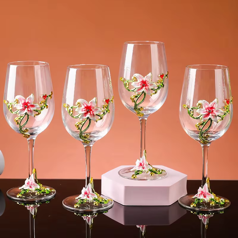 Verres à gobelet en émail cristal de luxe