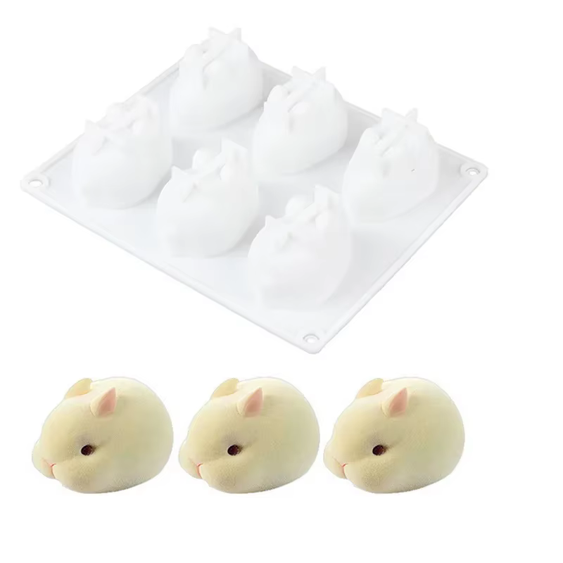Moules à gâteaux lapin 3D en Silicone
