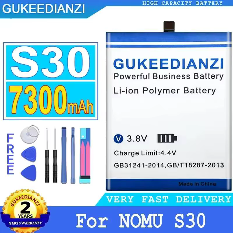 Batterie de téléphone portable 7300mAh pour Nomu S30, puissance fiable