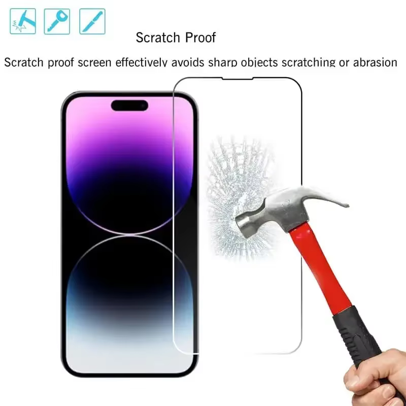Verre trempé pour IPhone 14 Pro 15 16 13 12 11 ProMax protecteur d'écran pour Iphone 15Pro Mica pour Iphone 13 14 Pro Film de verre