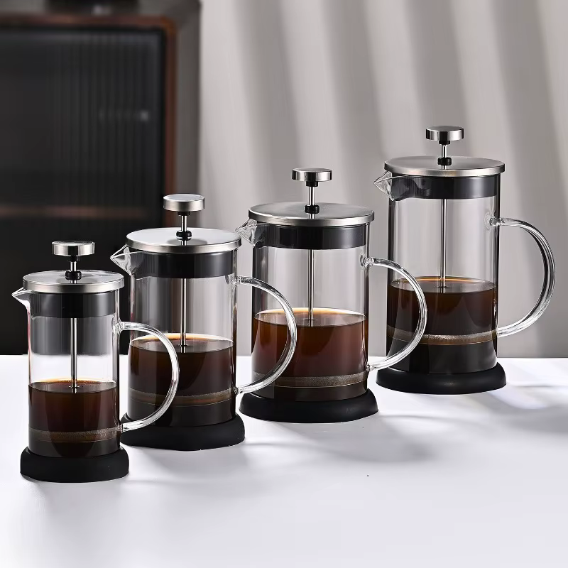 Cafetière à piston, presse à café en verre borosilicate résistant à la chaleur