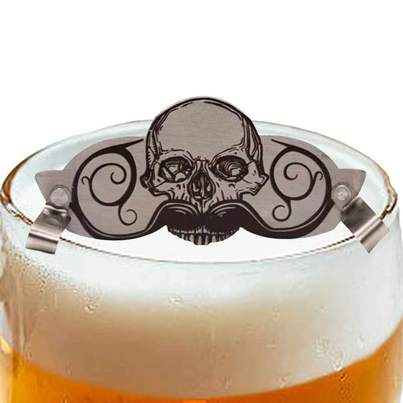 Protège-moustache en acier inoxydable pour tasse