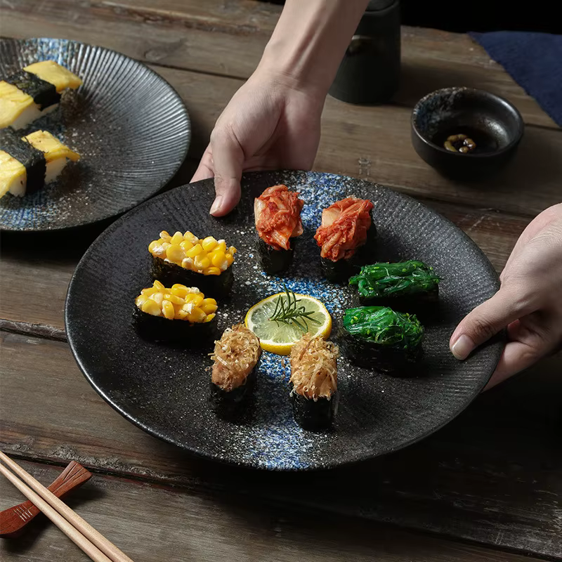 Assiette de cuisine occidentale en céramique