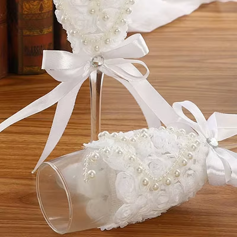 Verres à vin de mariage