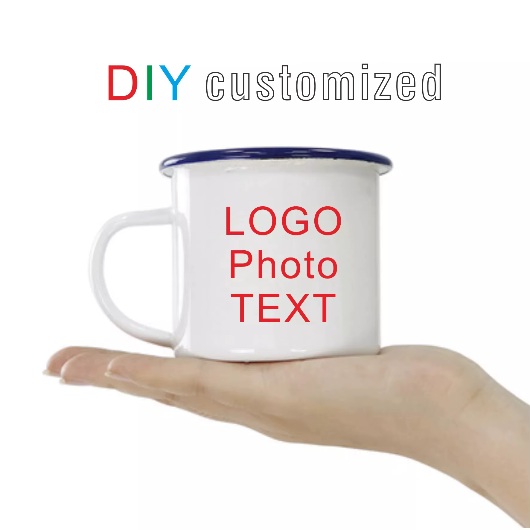 Tasse à café en émail personnalisée