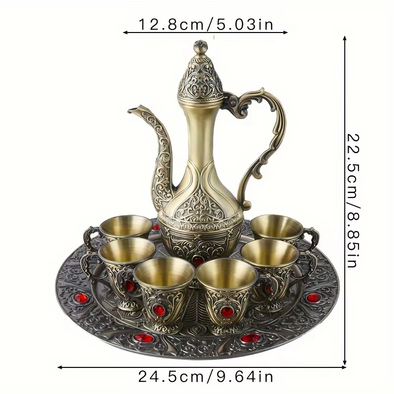 Ensemble de café turc de luxe 6 pièces