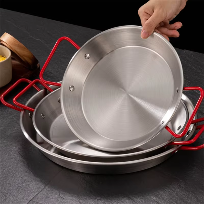 Poêle Paella espagnole de 20-30cm avec poignée