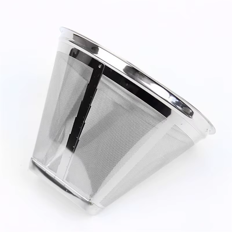 Filtre à café cafetière réutilisable en acier inoxydable 4 cônes filtres