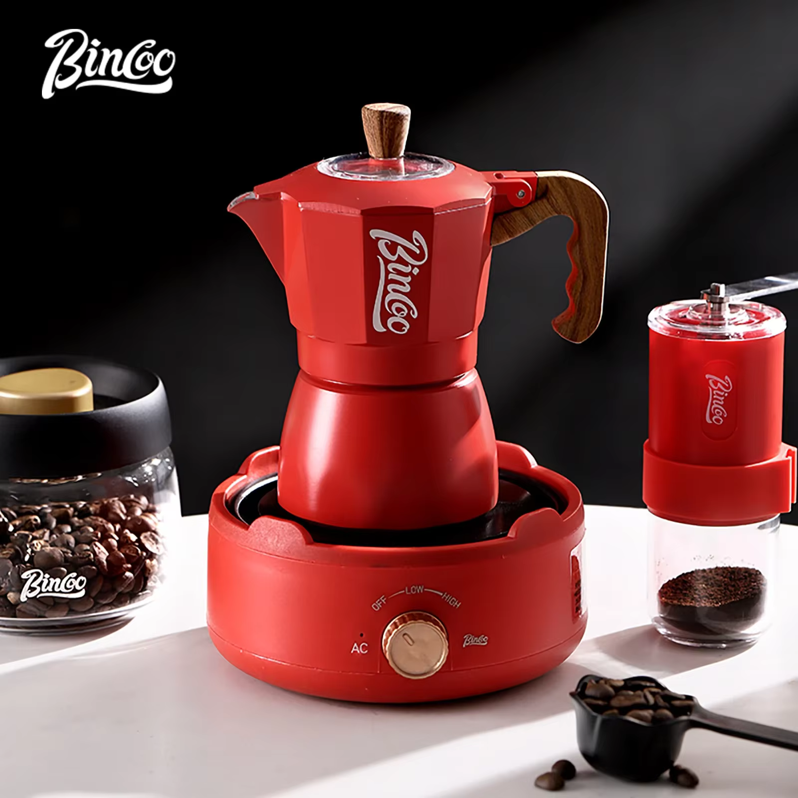 Bincoo – Pot Moka à double Valve