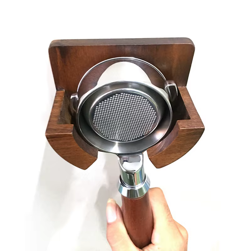 Porte-filtre à café expresso en bois