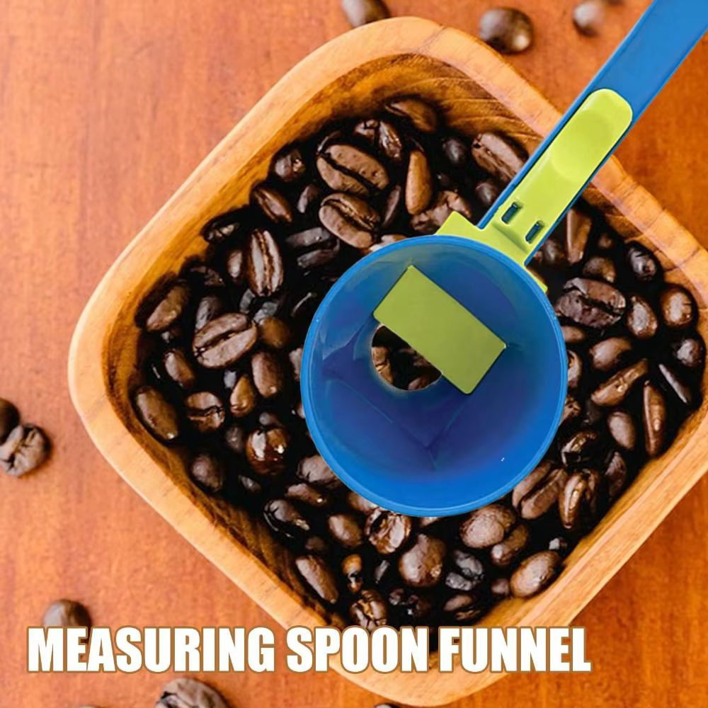 Flling cuillère à café entonnoir en plastique réutilisable