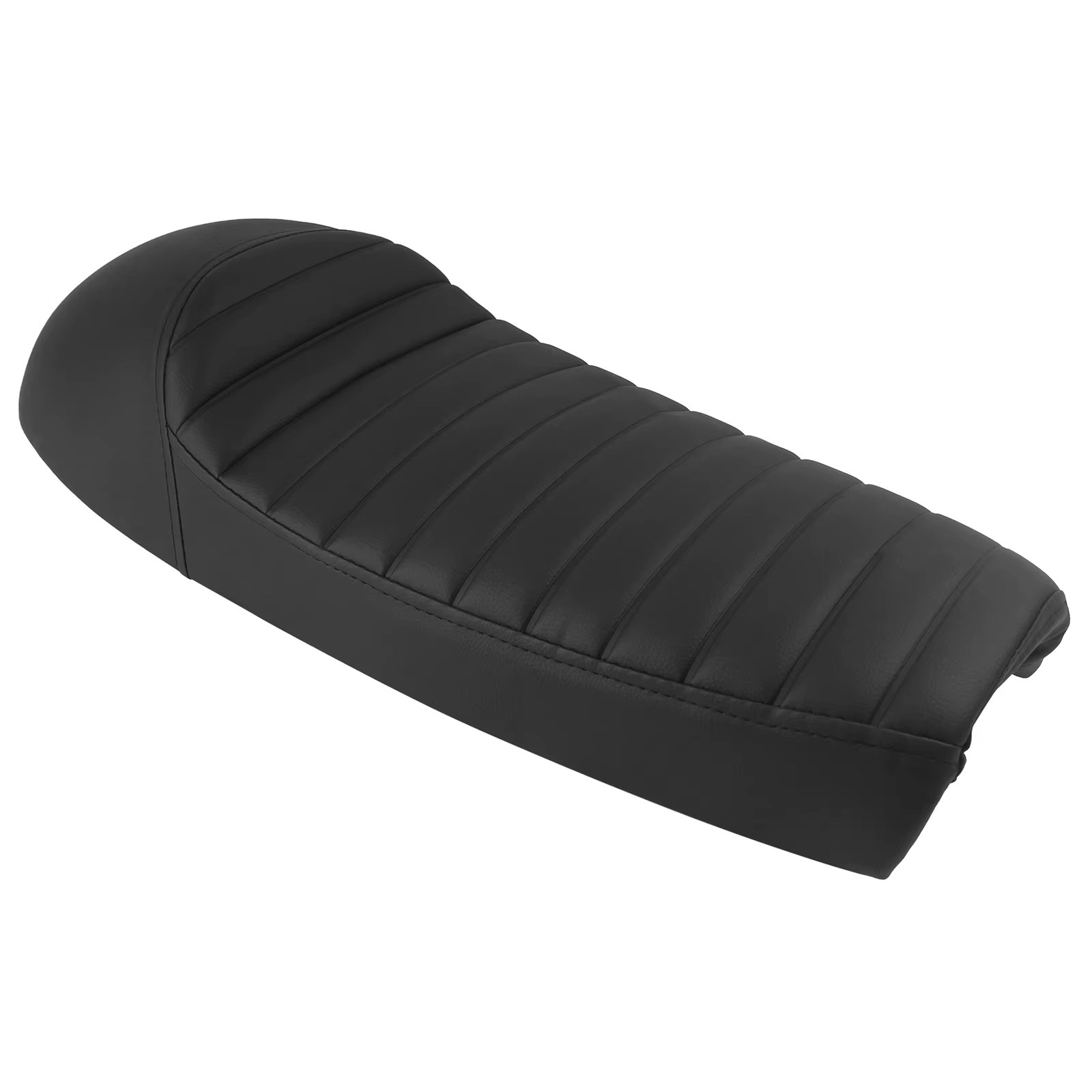 Coussin de selle double pour moto vintage noir, universel, style Cafe Racer Bobber