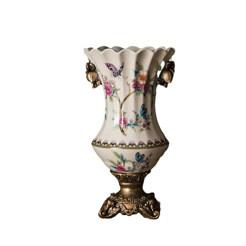 Vase en porcelaine rétro bleu et blanc