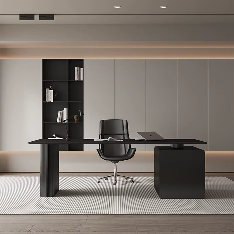 Bureau d'ordinateur moderne, de jeu, de réception et de travail, avec tiroir, de luxe, décoratif, mobilier de salon