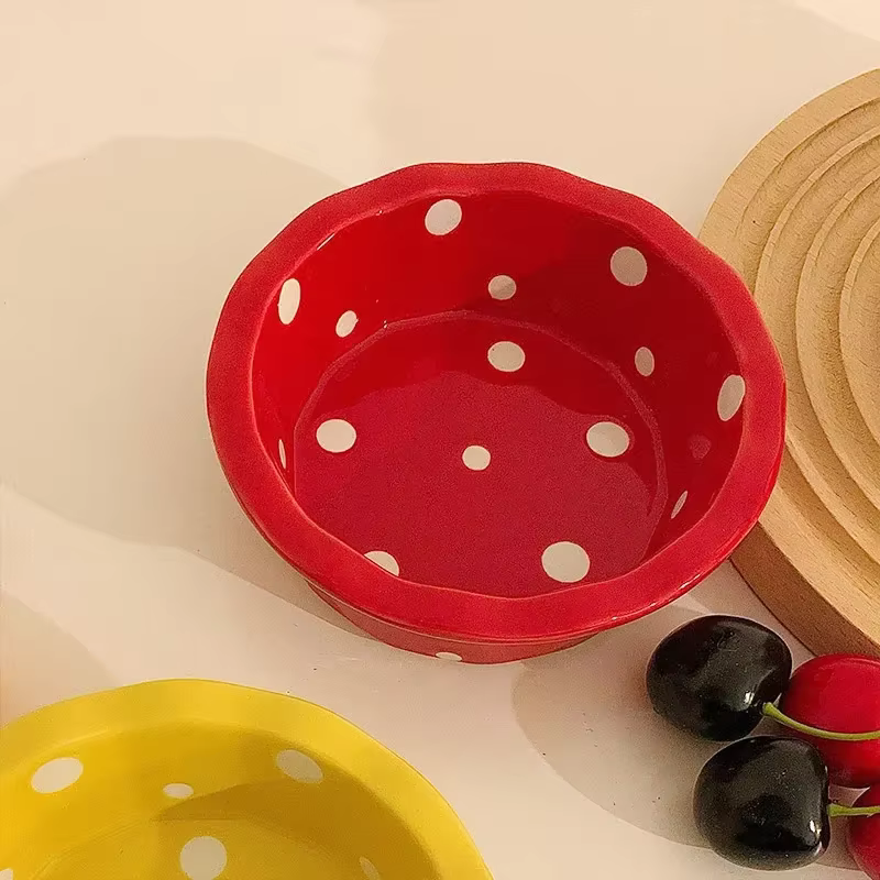 Bol à pois en dentelle de 5.5 pouces