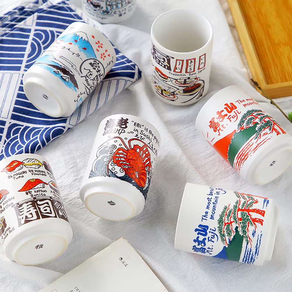 Tasses en céramique à Impression japonaise