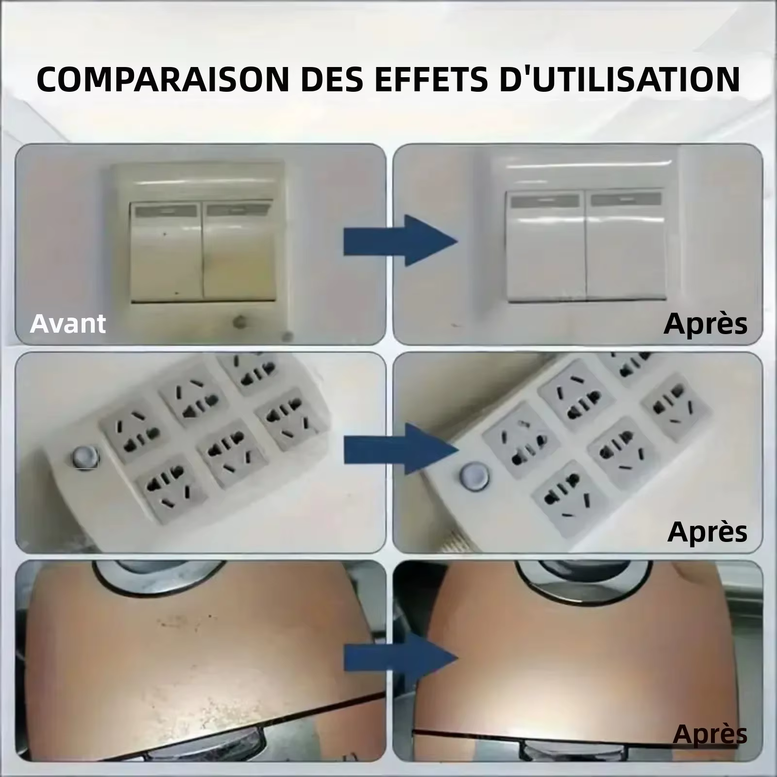 Agent de rénovation pour plastiques ménagers : Élimination du jaunissement, réparation des rayures, polissage brillant pour appareils électroménagers et entretien quotidien de la salle de bain