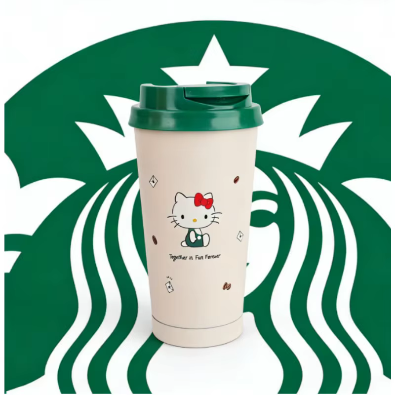 Starbucks Nouvelle tasse à café en acier inoxydable Hello Kitty en collaboration