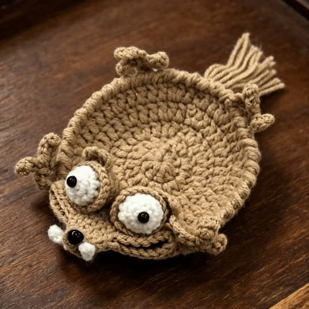 Sous-verres en crochet pressable en forme d'écureuil