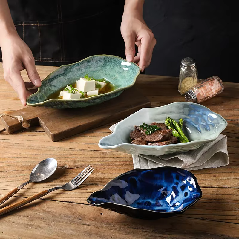 Assiette à huîtres en céramique