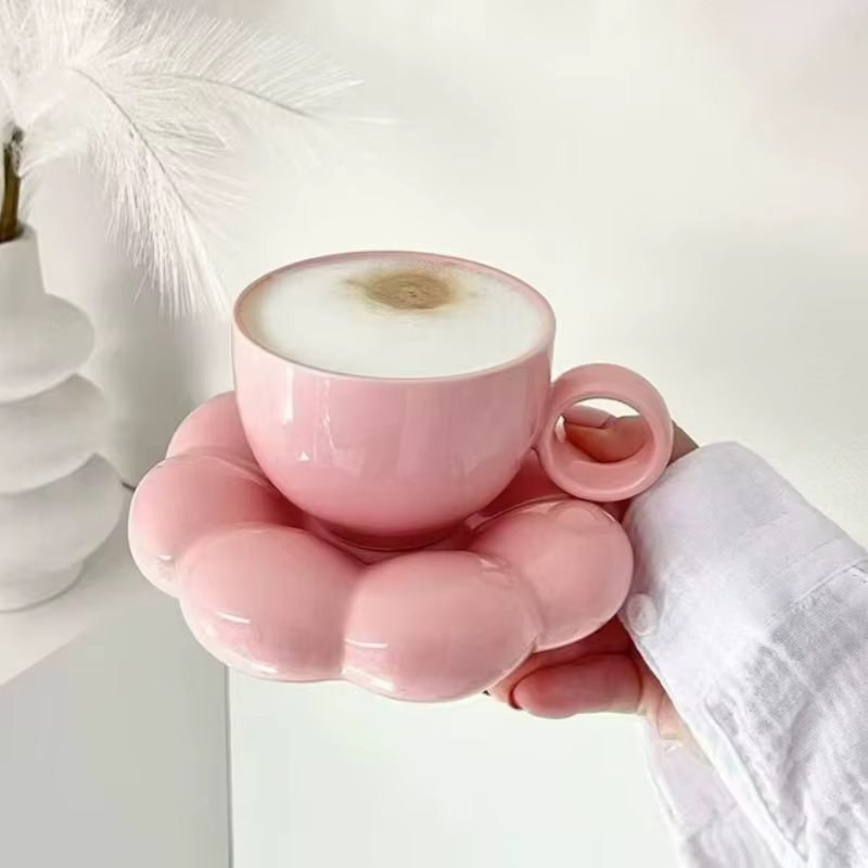 Ensemble d'assiettes de tasse à café en céramique