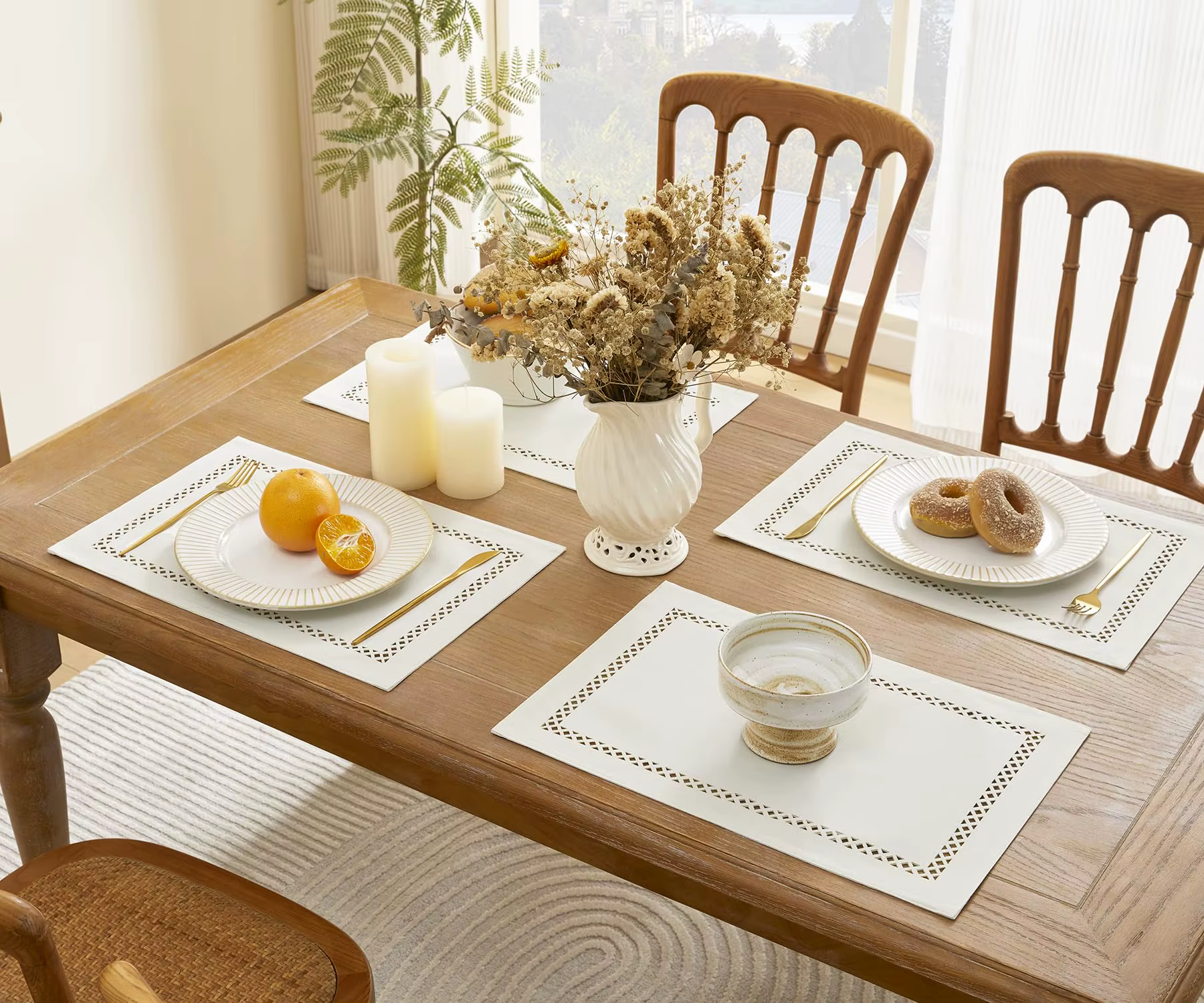 Ensemble de sets de table en toile de jute