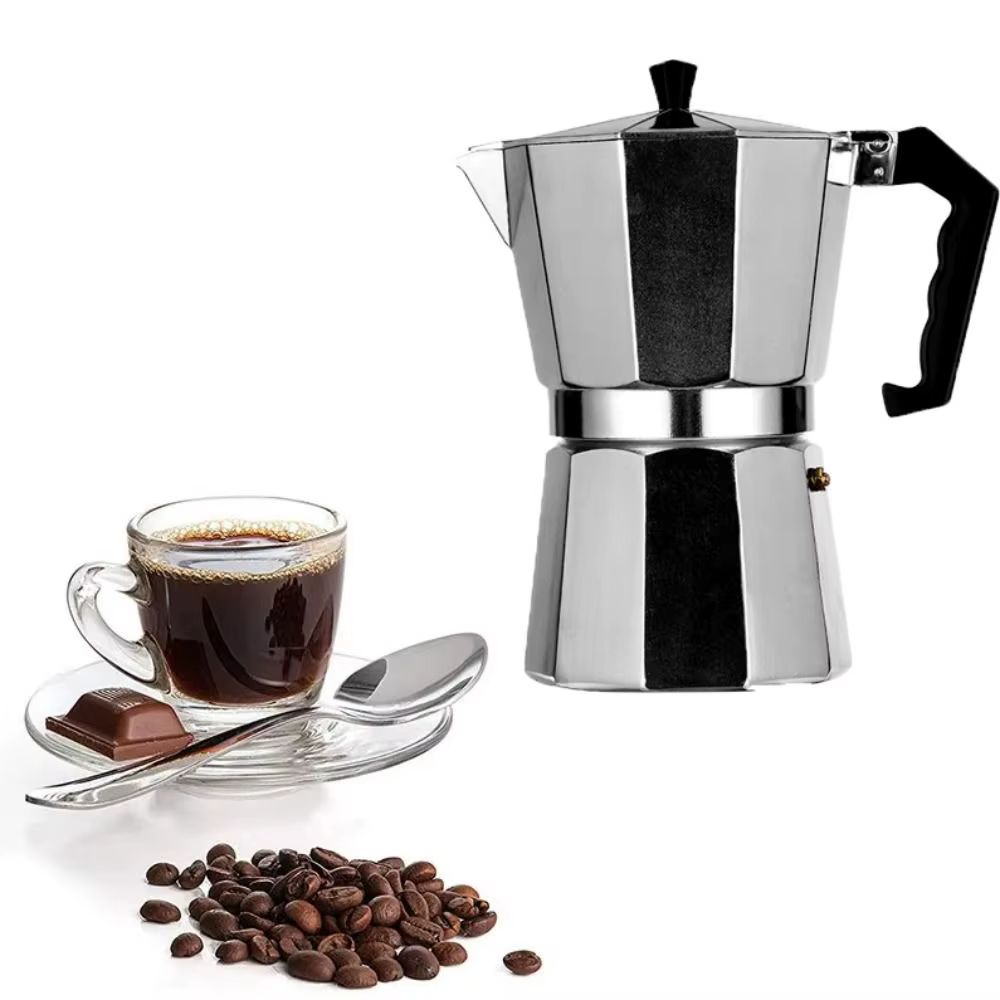 Cafetière Moka en aluminium octogonale