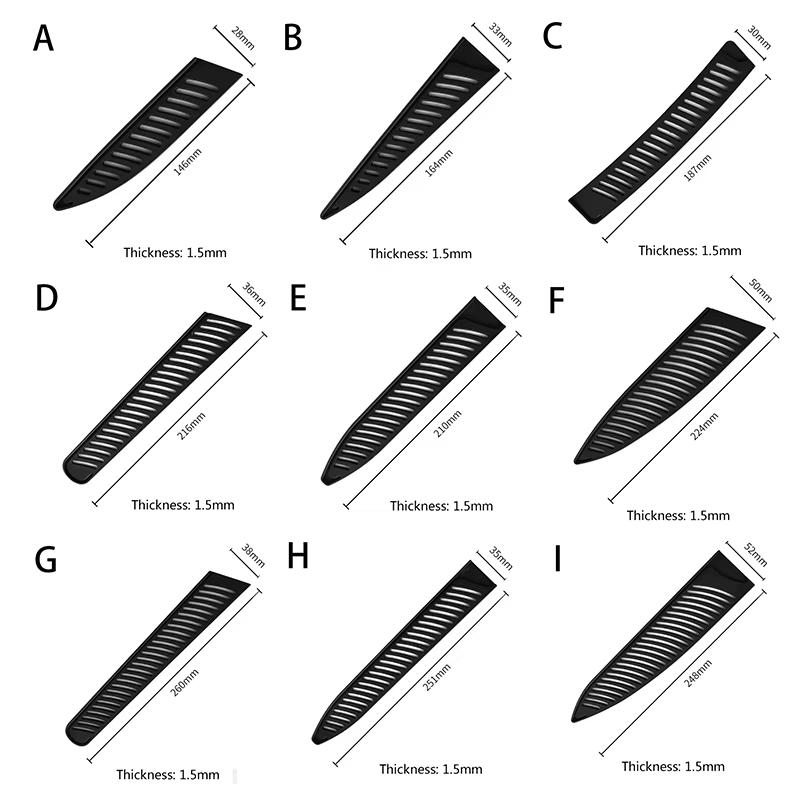 Couvre-couteaux en plastique noir