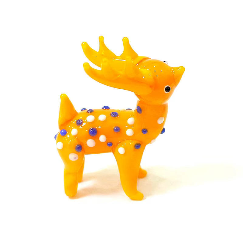 Figurine en verre de cerf de noël personnalisé mignon