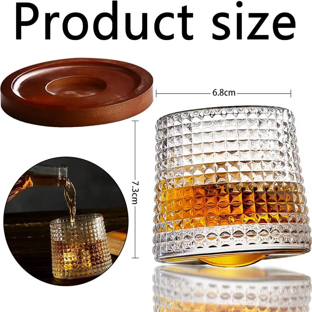 Bureau à domicile avec Base tasse en verre cristal rhum