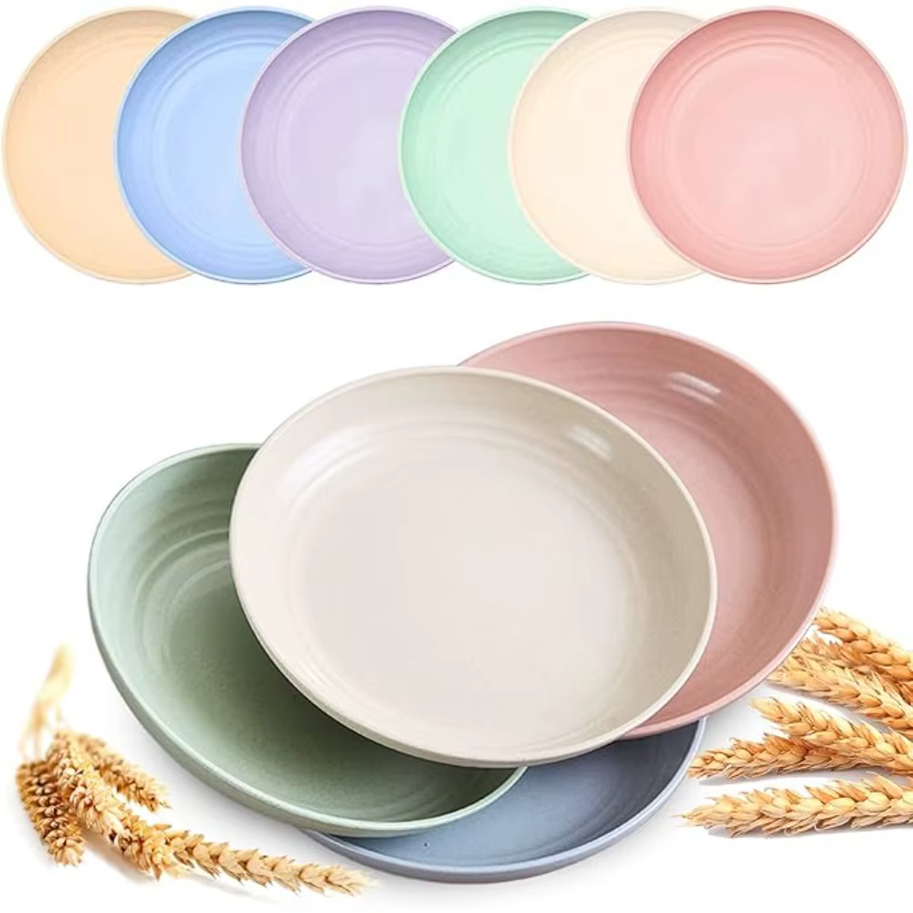 Assiettes en paille de blé