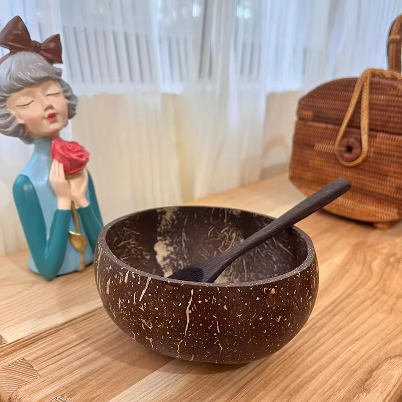 Ensemble de bols à noix de coco naturel