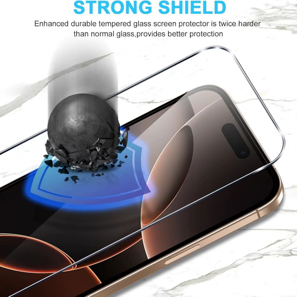 1~5PCs Verre trempé pour iPhone 18 16 17 Pro Max 17e 16e 15 14 13 12 protection d'écran pour iPhone 11 12 13 Mini Vitre Protection iPhone 16 Pro Max Glass de Film