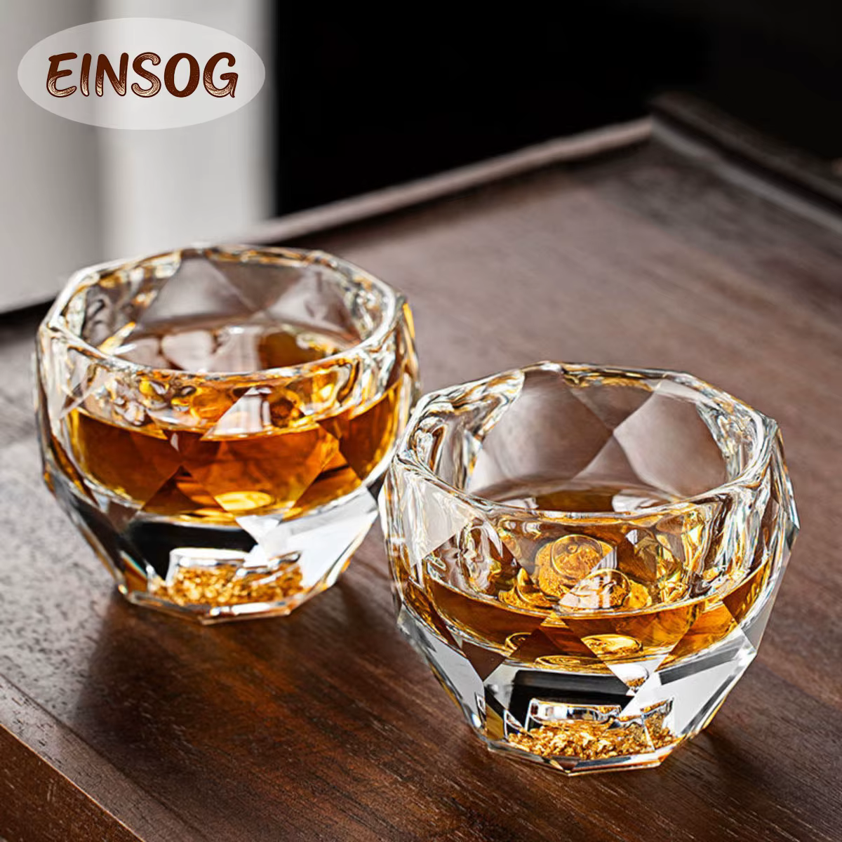 Verres à Shot en diamant à facettes de 50ML