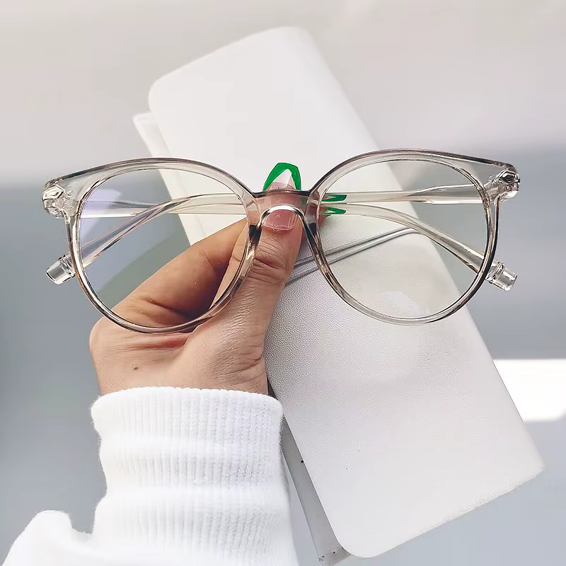 Lunettes d'ordinateur transparentes, monture ronde pour femmes et hommes, lunettes de blocage, lunettes optiques, 2024