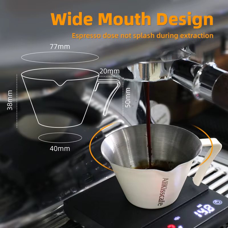 Tasse doseuse à expresso en acier inoxydable de 100ml
