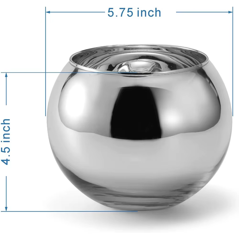 Vases de table esthétiques en verre convexe