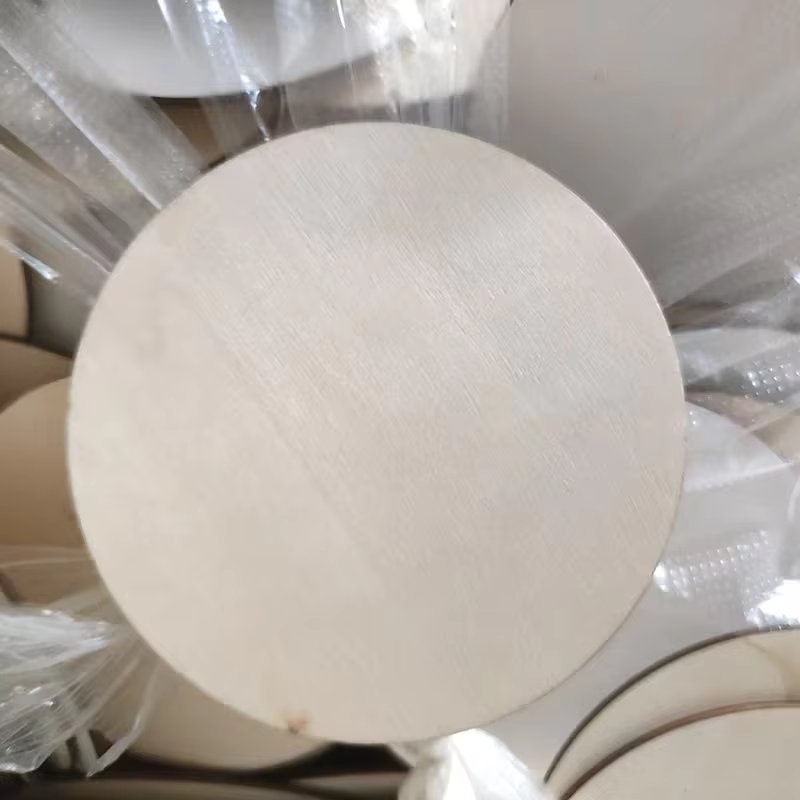 Ensemble de 8 dessous-de-verre en bois à thème floral
