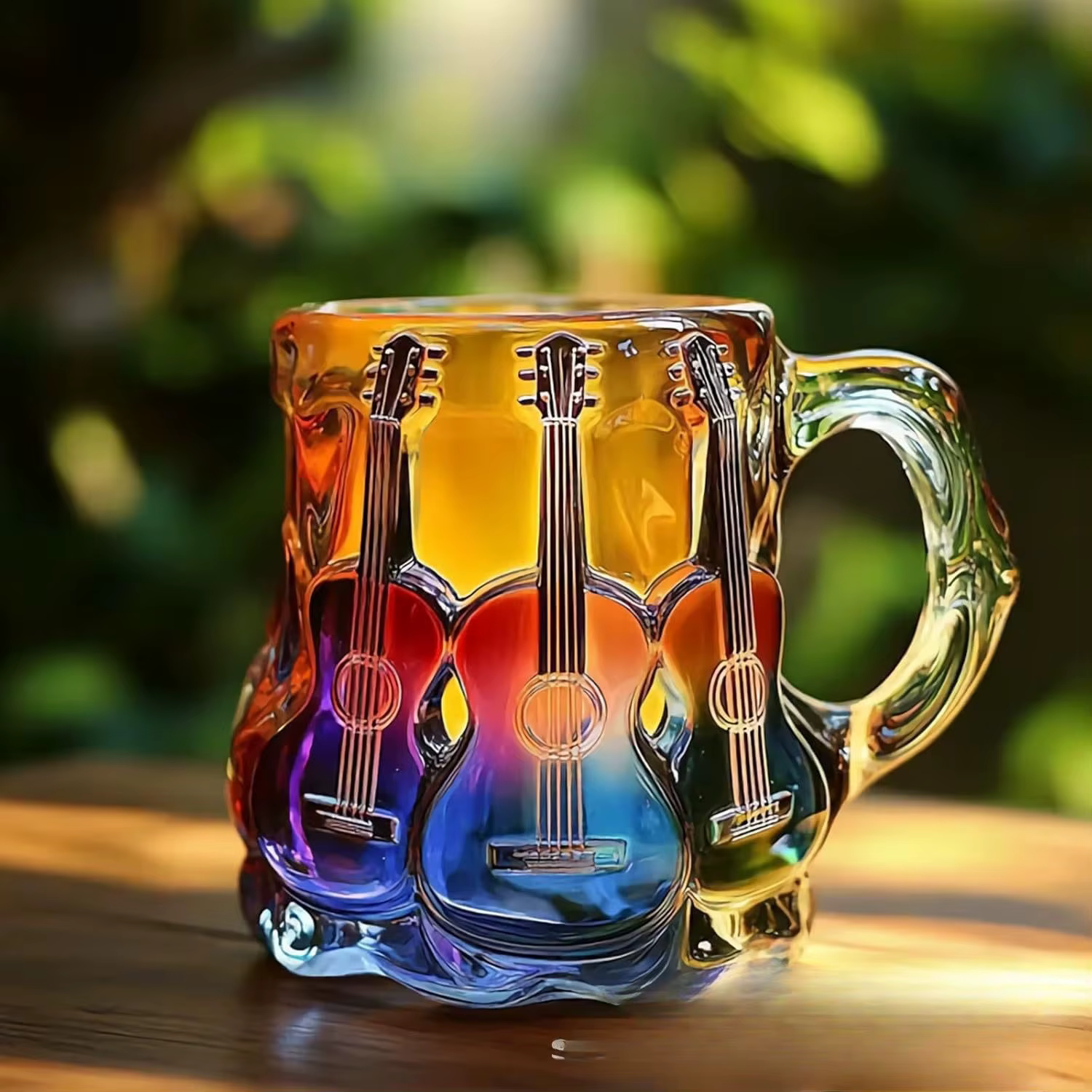 Tasse à café en forme de guitare