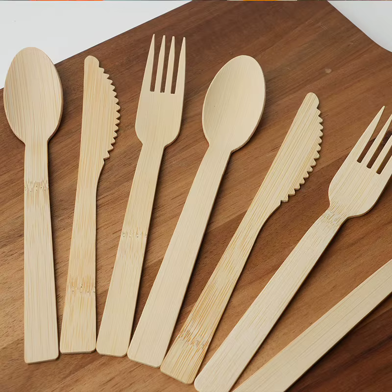 Couverts 100% bambou, fourchettes