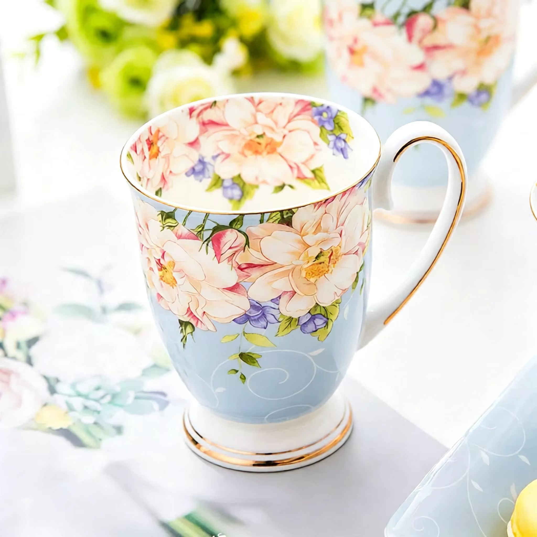 Tasse à café en céramique de porcelaine d'os de 300ML